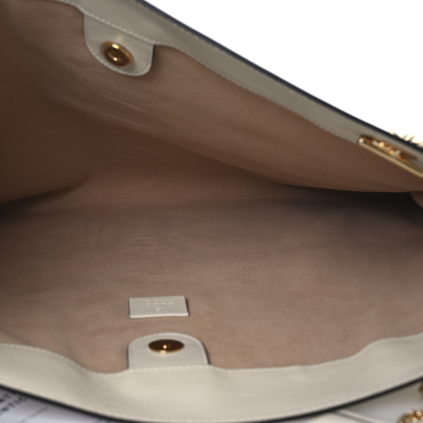 Calfskin Large Rajah Chain Tote White