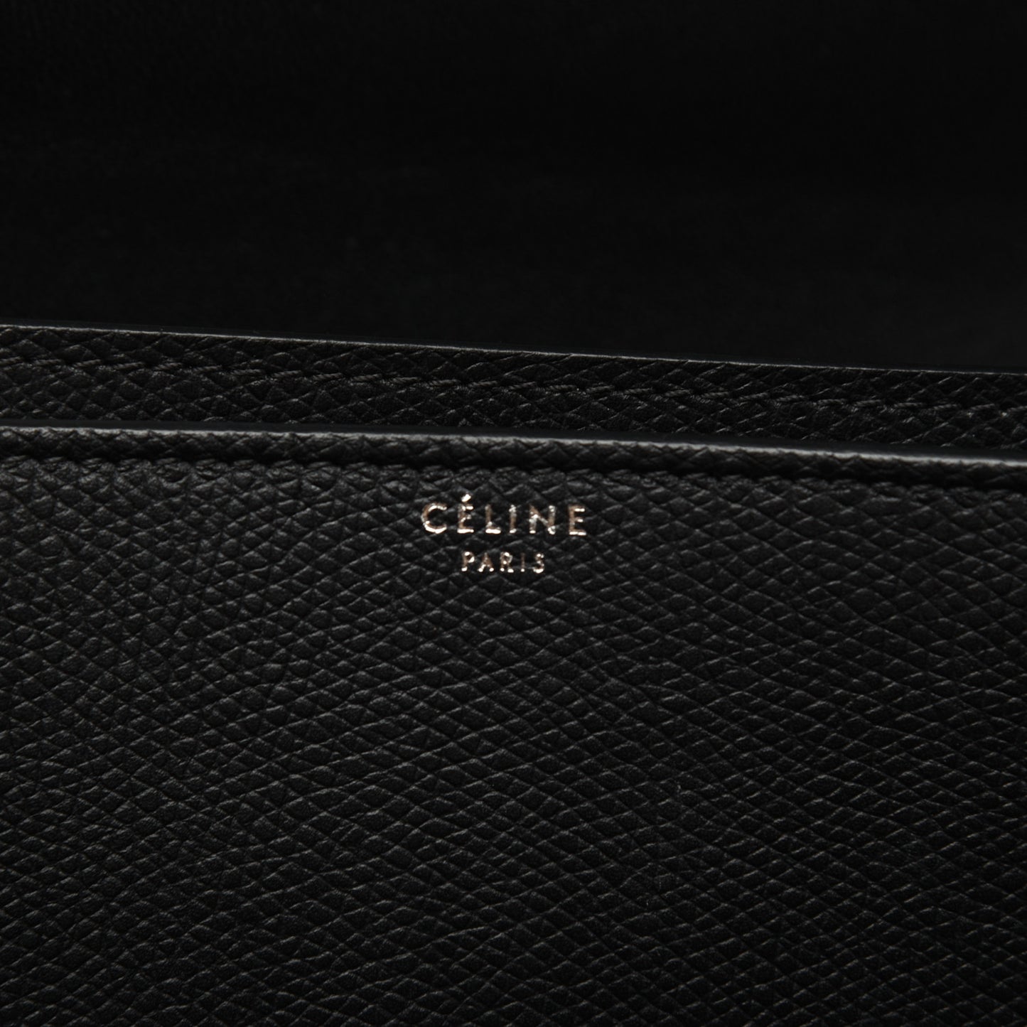 Baby Grained Calfskin Small Case Flap Black