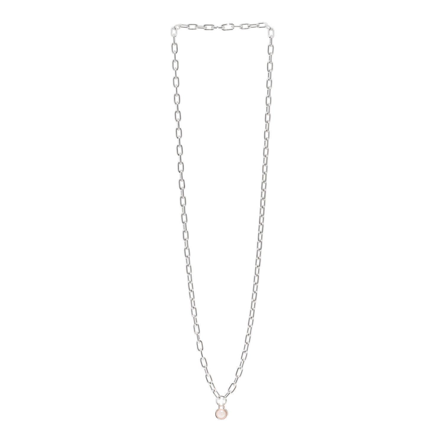 Tiffany Sterling Silver Pearl HardWear Necklace 32" 3 of 4