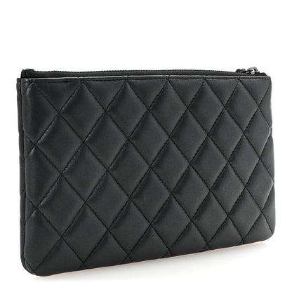 Chanel Pearly Lambskin Quilted Cosmetic Case So Black 3 of 8