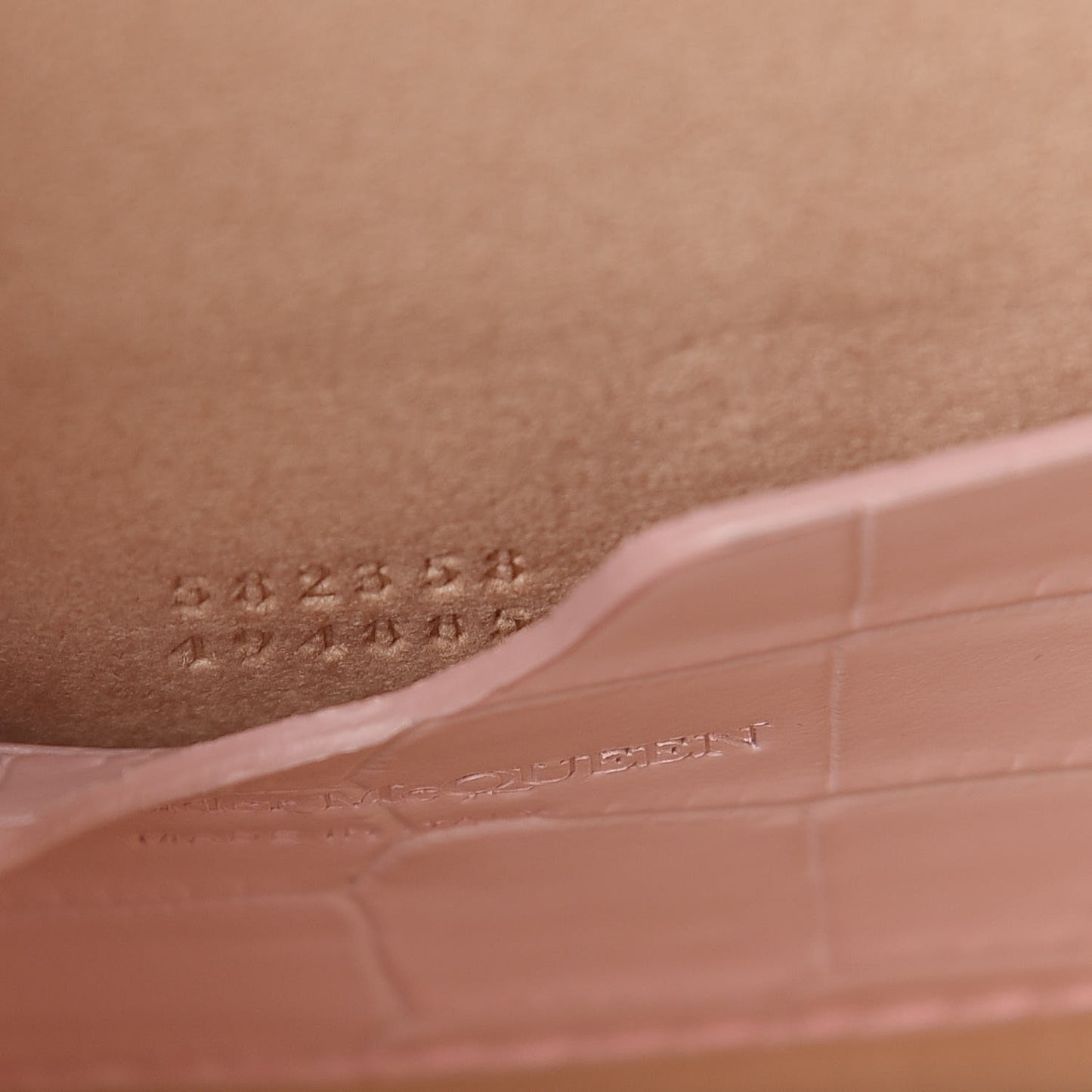 Calfskin Crocodile Embossed Skull Mini Crossbody Bag Pink