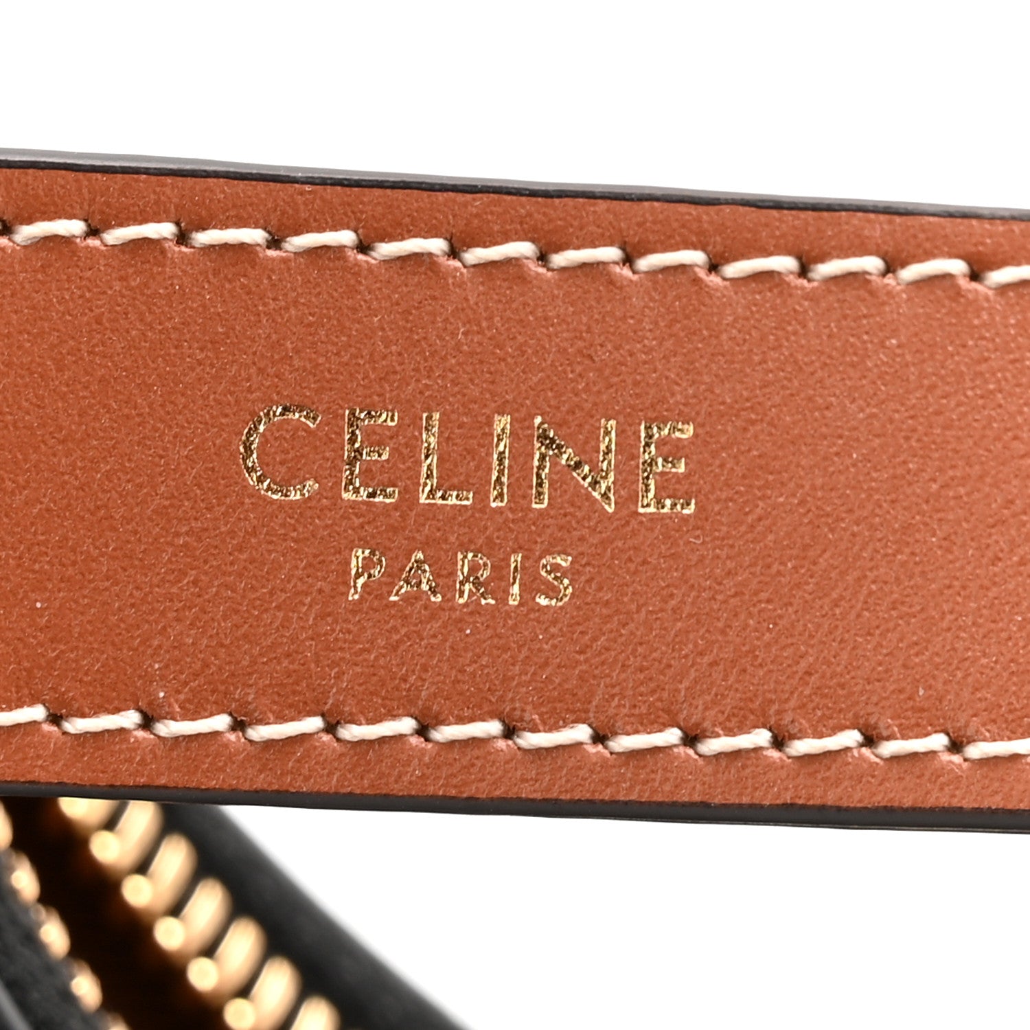 Celine Triomphe Canvas Calfskin Ava Shoulder Bag Tan 6 of 9