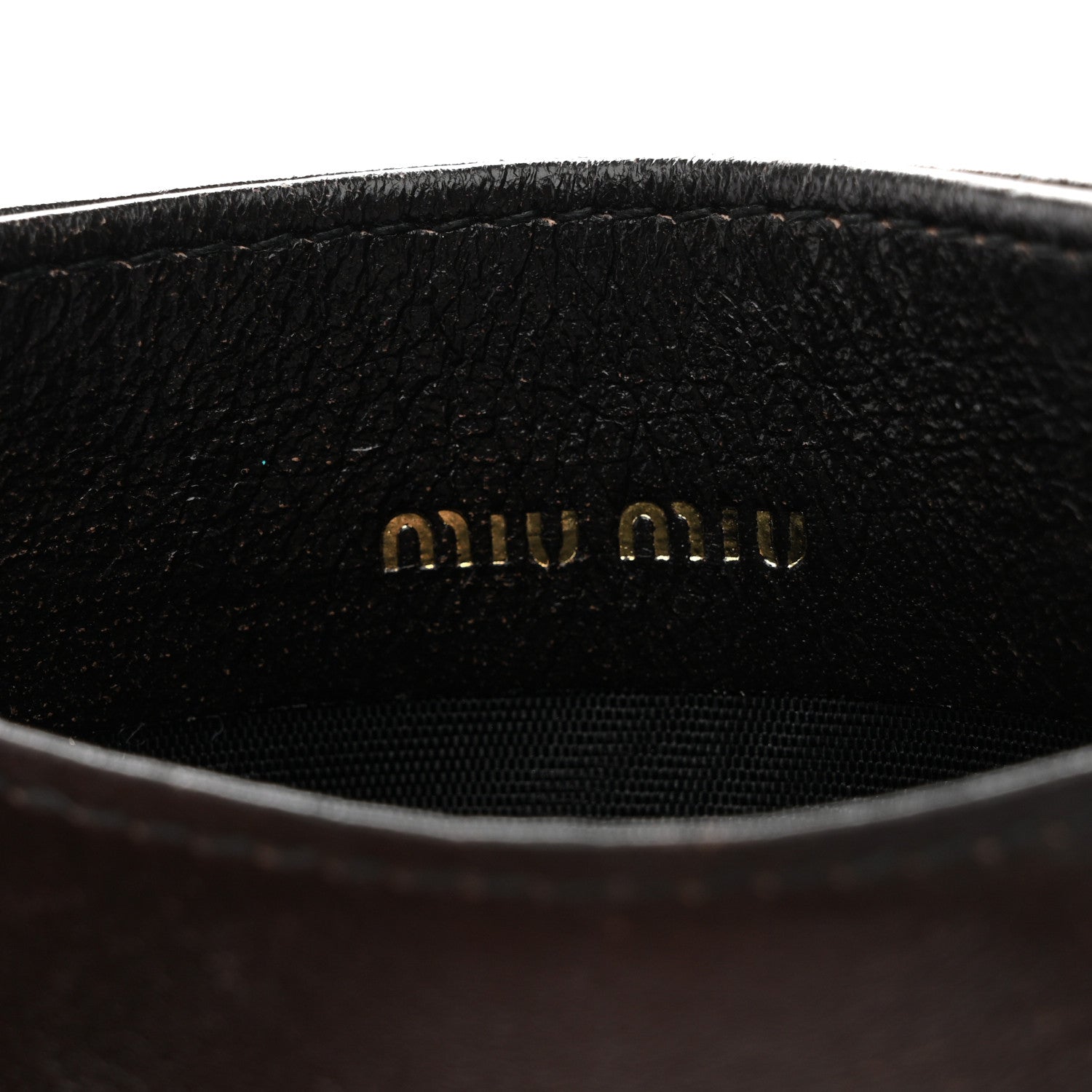 Miu Miu Nappa Matelasse Card Holder Caffe 6 of 7