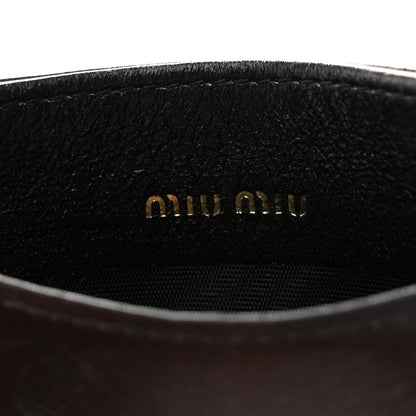 Miu Miu Nappa Matelasse Card Holder Caffe 6 of 7