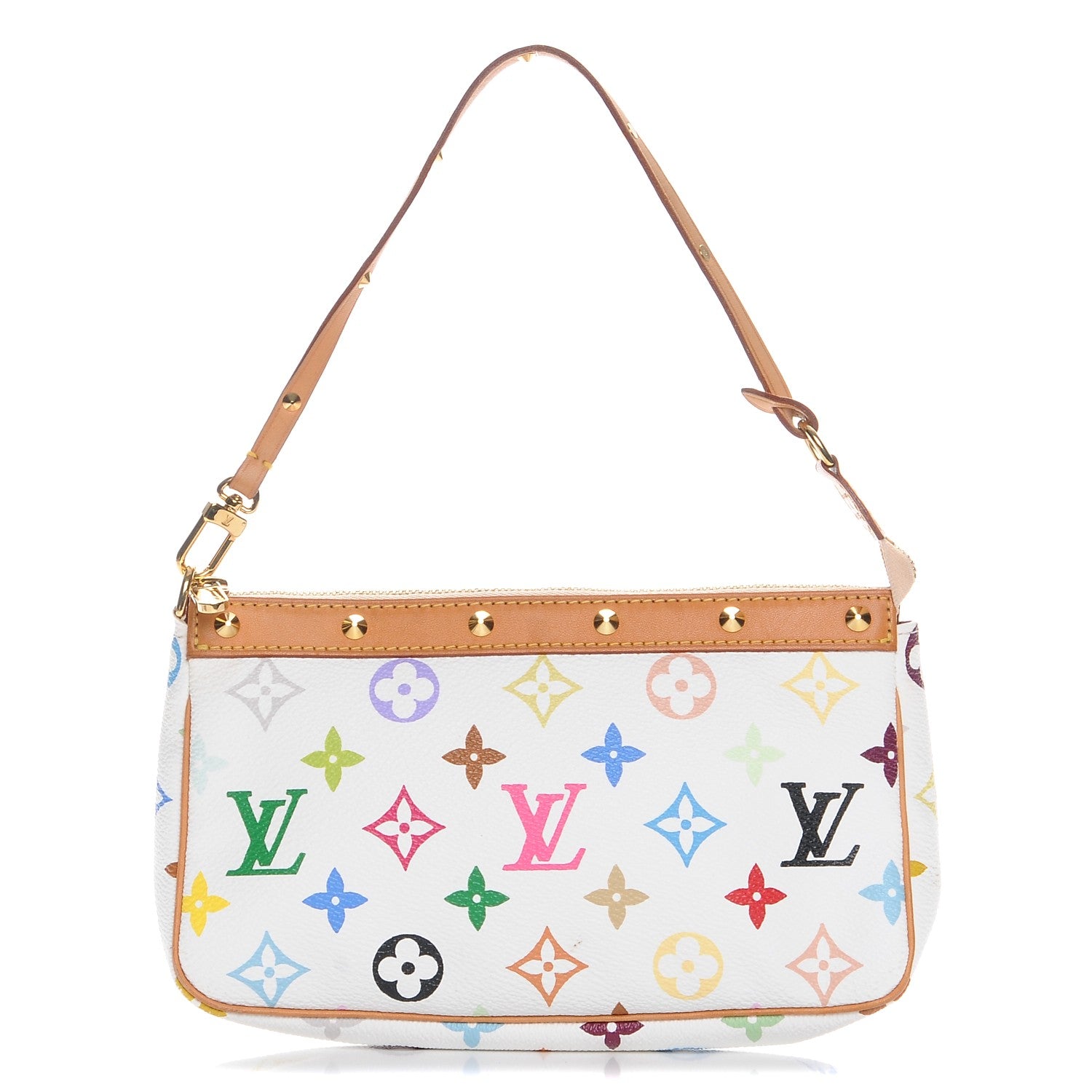 Louis Vuitton Monogram Multicolor Pochette Accessories White 1 of 7
