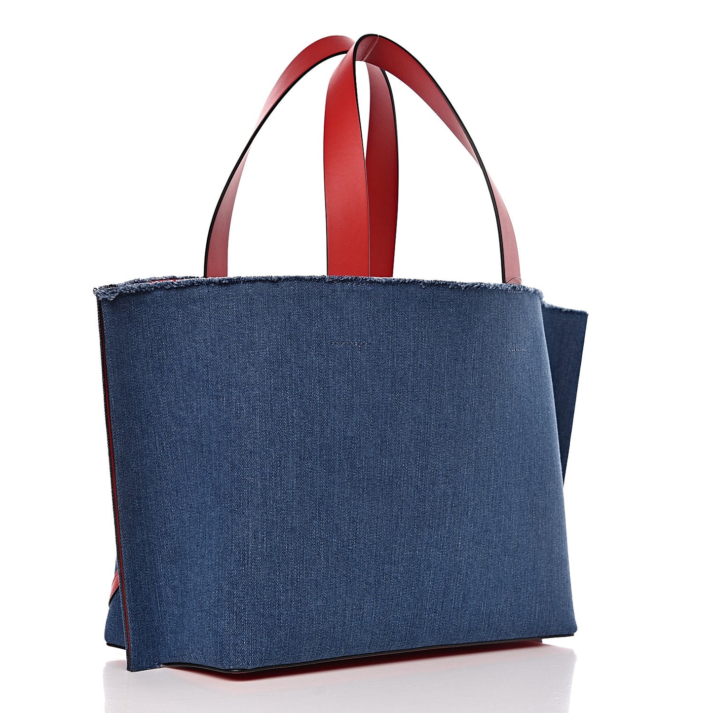 Denim Vlogo Small Escape Tote Blue Red