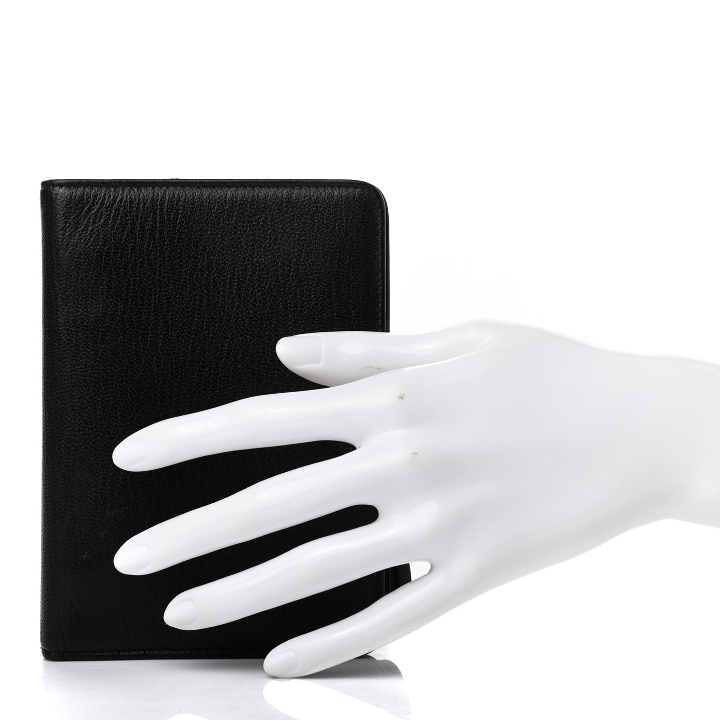 Goatskin Small Ring Agenda Planner Black