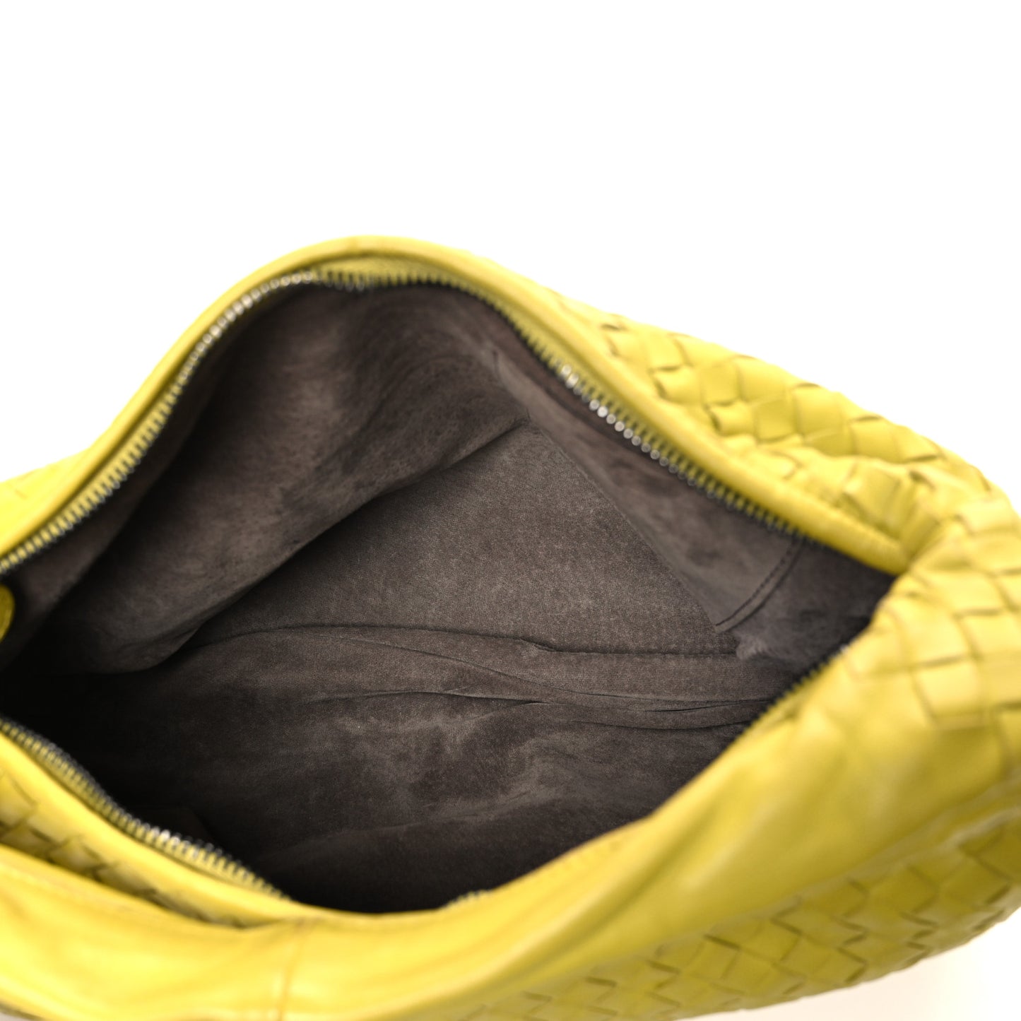 Nappa Intrecciato Medium Belly Veneta Hobo Chartreuse