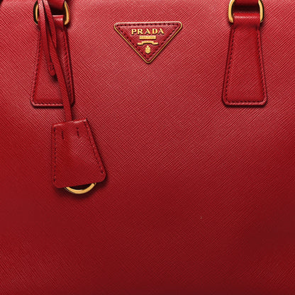 Prada Saffiano Lux Large Galleria Double Zip Tote Fuoco 9 of 14