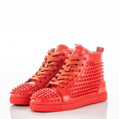Christian Louboutin Mens Calfskin Louis Spikes Flat Sneakers 39 Capucine 3 of 8