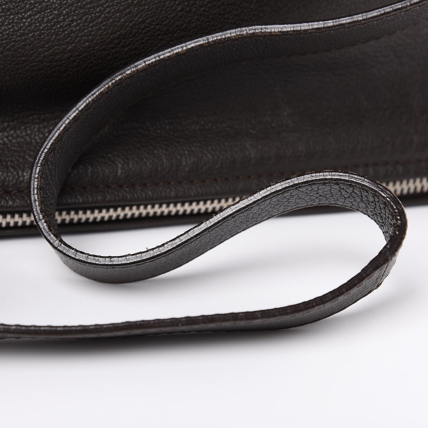 Sugar Goatskin Large Pandora Dark Brown