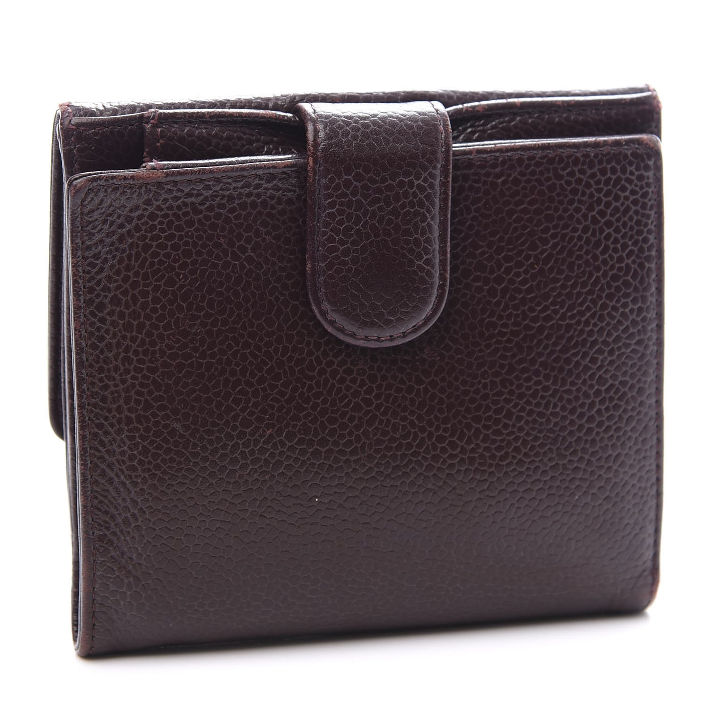 Caviar Timeless CC Compact Flap Wallet Burgundy
