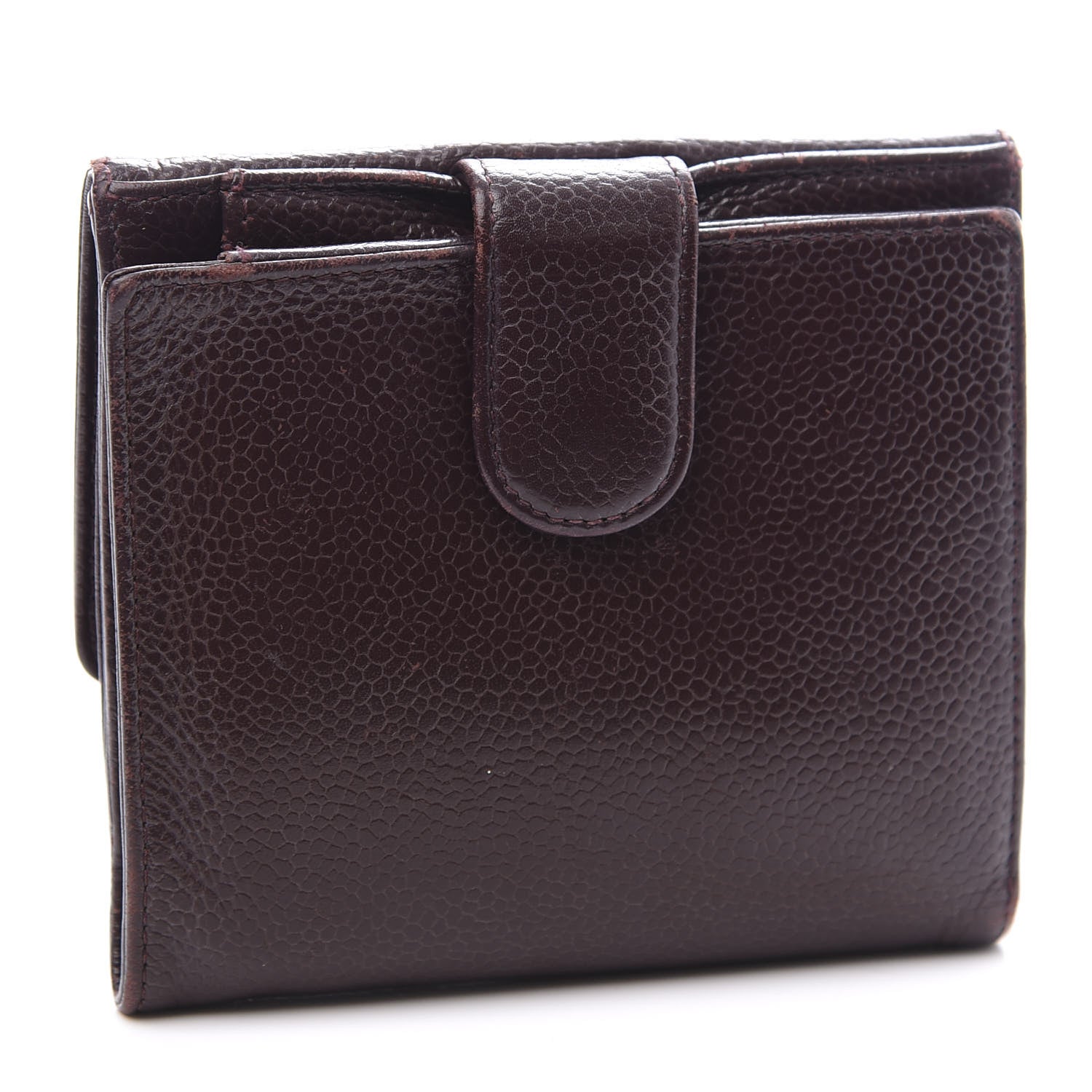 Chanel Caviar Timeless CC Compact Flap Wallet Burgundy 2 of 15