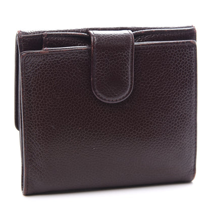 Chanel Caviar Timeless CC Compact Flap Wallet Burgundy 2 of 15