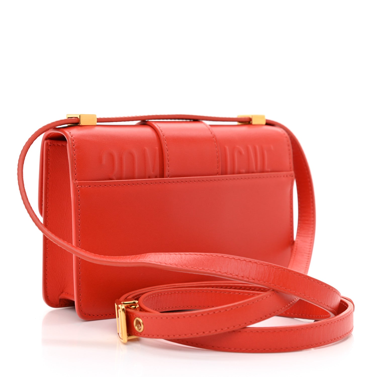 Christian Dior Smooth Calfskin Micro 30 Montaigne Flap Bag Orange 3 of 8