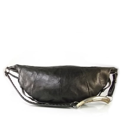 Saint Laurent Leather Mombasa Horn Sling Black 1 of 9