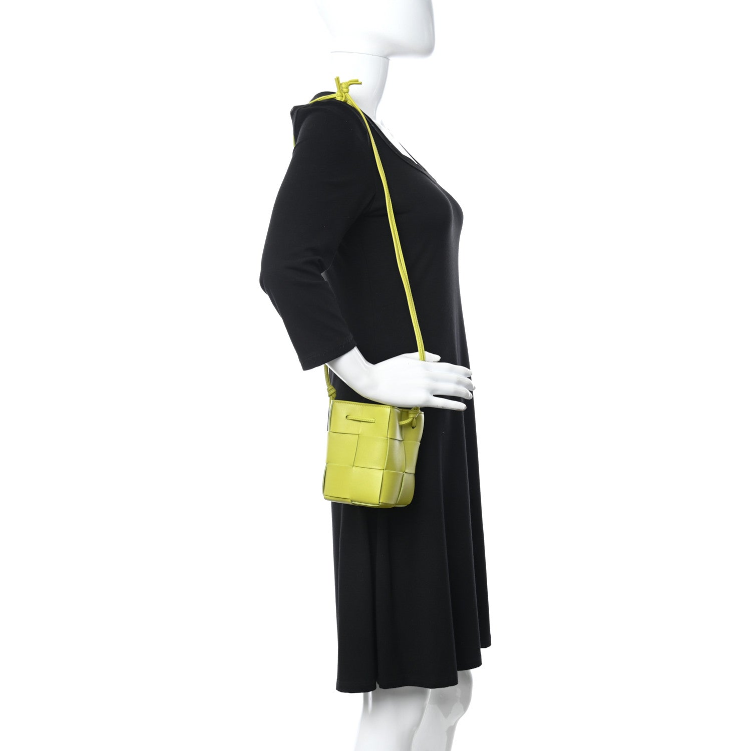 Bottega Veneta Nappa Maxi Intrecciato Mini Cassette Bucket Bag Kiwi 2 of 9