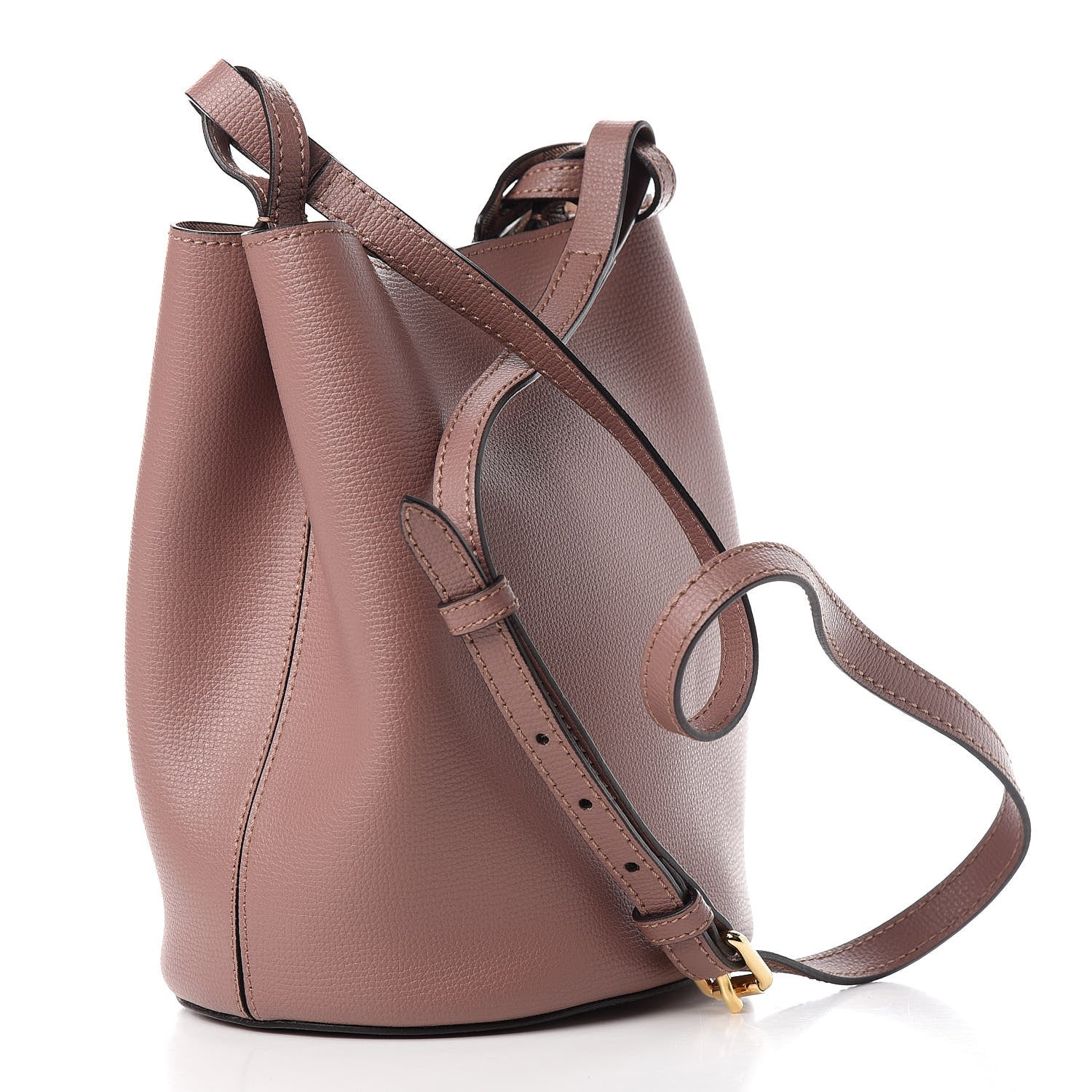 Burberry Calfskin Small Lorne Bucket Crossbody Light Elderberry 3 of 10