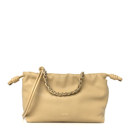 Loewe Mellow Nappa Medium Donut Chain Flamenco Knot Clutch Sahara 1 of 10