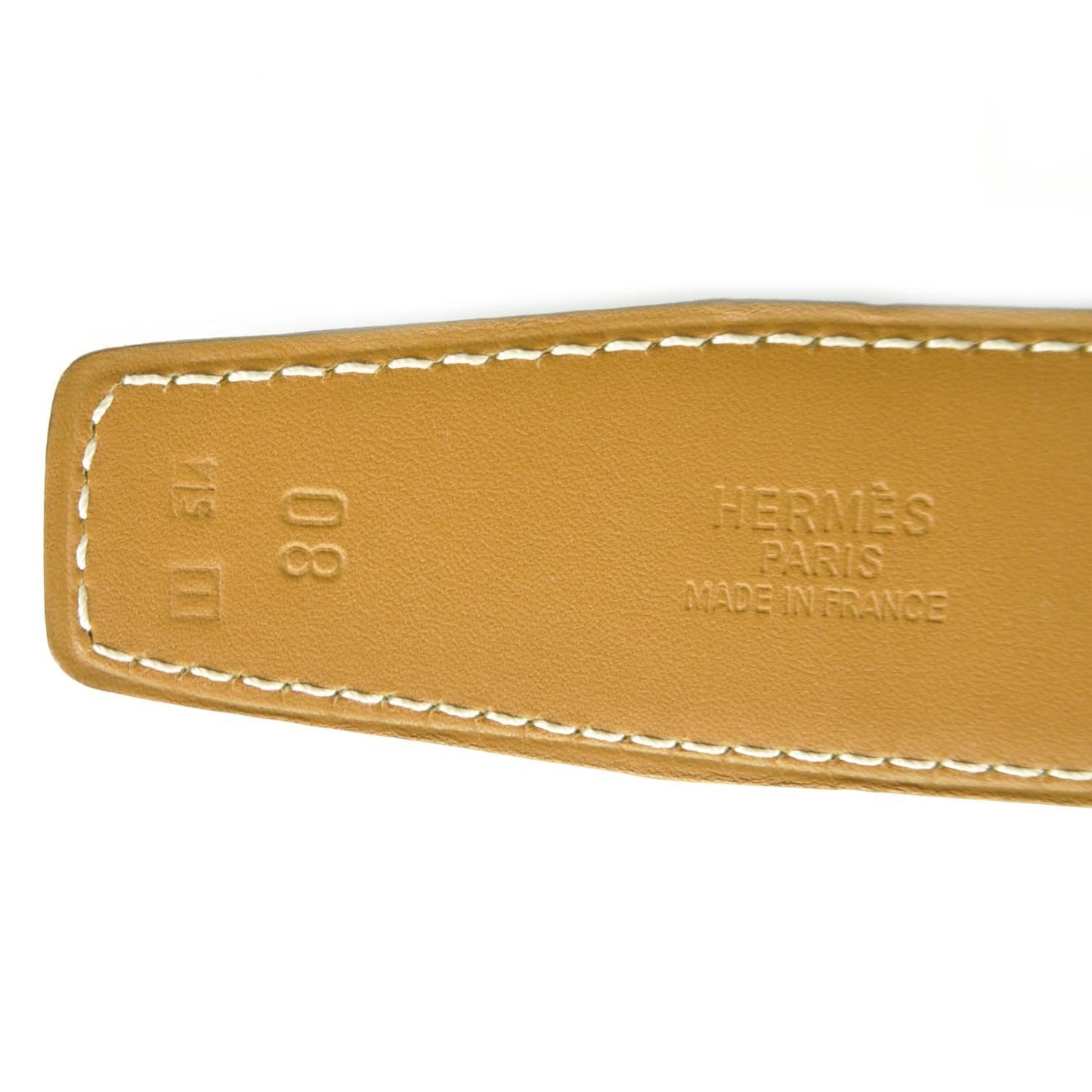 Epsom Chamonix Reversible Belt Strap 80 Blue Jean and Gold