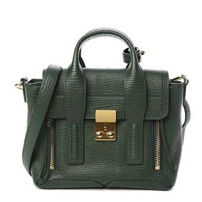 3.1 Phillip Lim 3.1 Textured Calfskin Mini Pashli Satchel Jade 1 of 11
