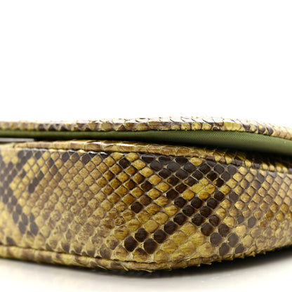 Christian Dior CHRISTIAN DIOR Snakeskin Malice Shoulder Bag Green 10 of 13