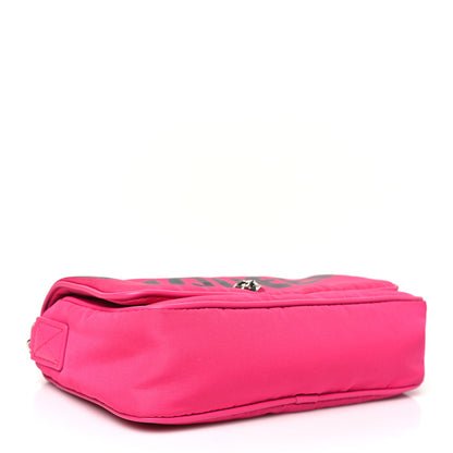 Alexander McQueen Nylon Graffiti Skull Small Crossbody Bag Pink 4 of 13