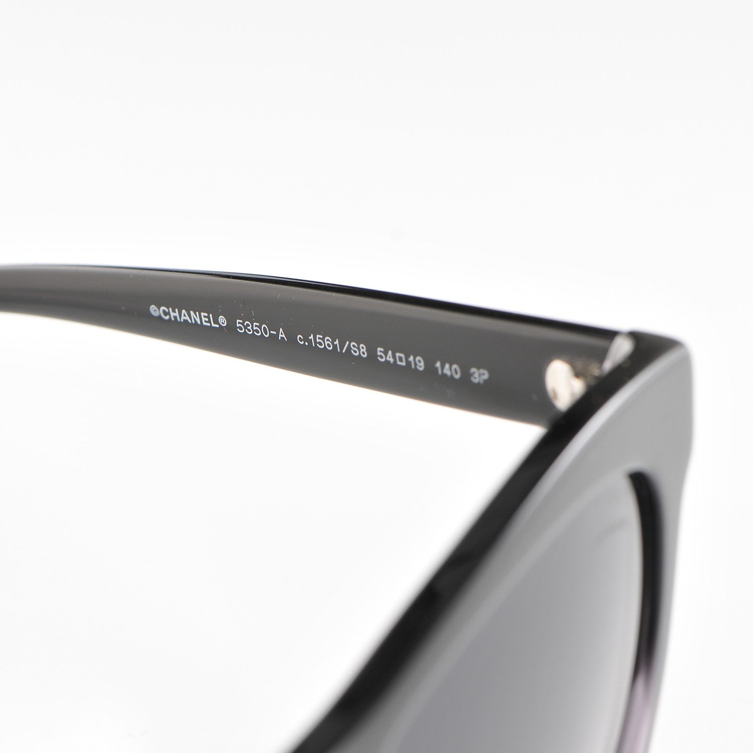 Chanel Polarized Acetate CC Cat Eye Summer Sunglasses 5350 Black 5 of 8