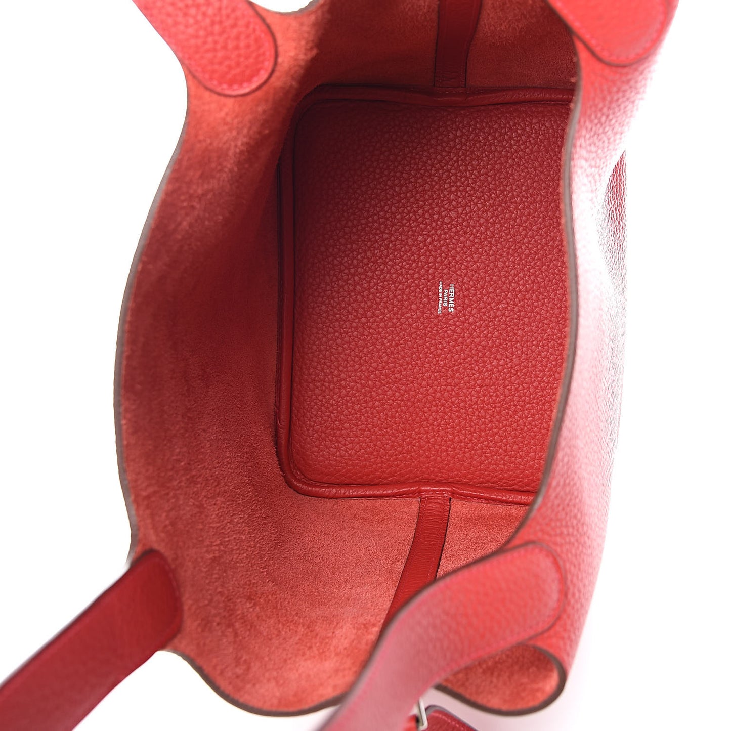 Taurillon Clemence Picotin Lock 22 MM Rouge Casaque
