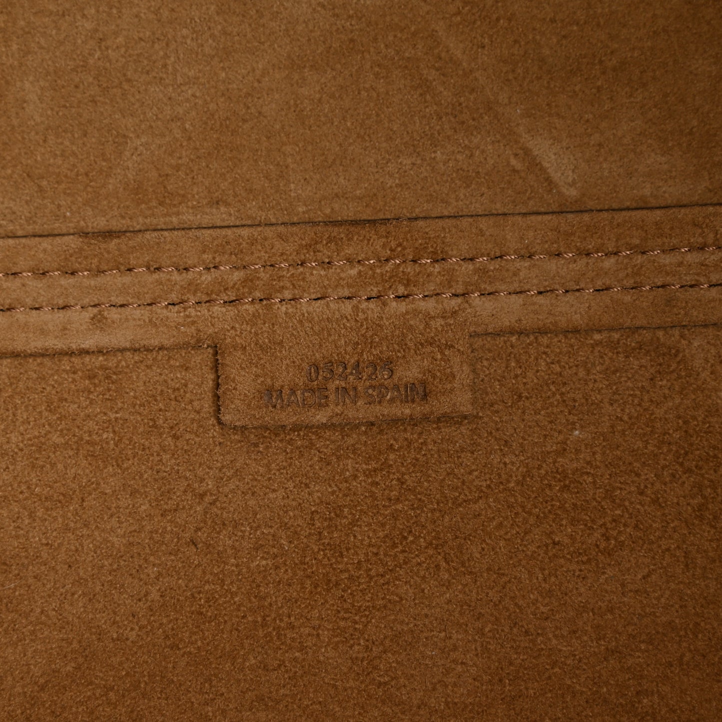 Calfskin Suede Medium Puzzle Fold Tote Chocolate Tan