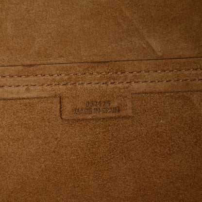 Loewe Calfskin Suede Medium Puzzle Fold Tote Chocolate Tan 7 of 10
