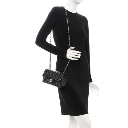 Chanel Lambskin Quilted Mini Rectangular Flap Black 2 of 13