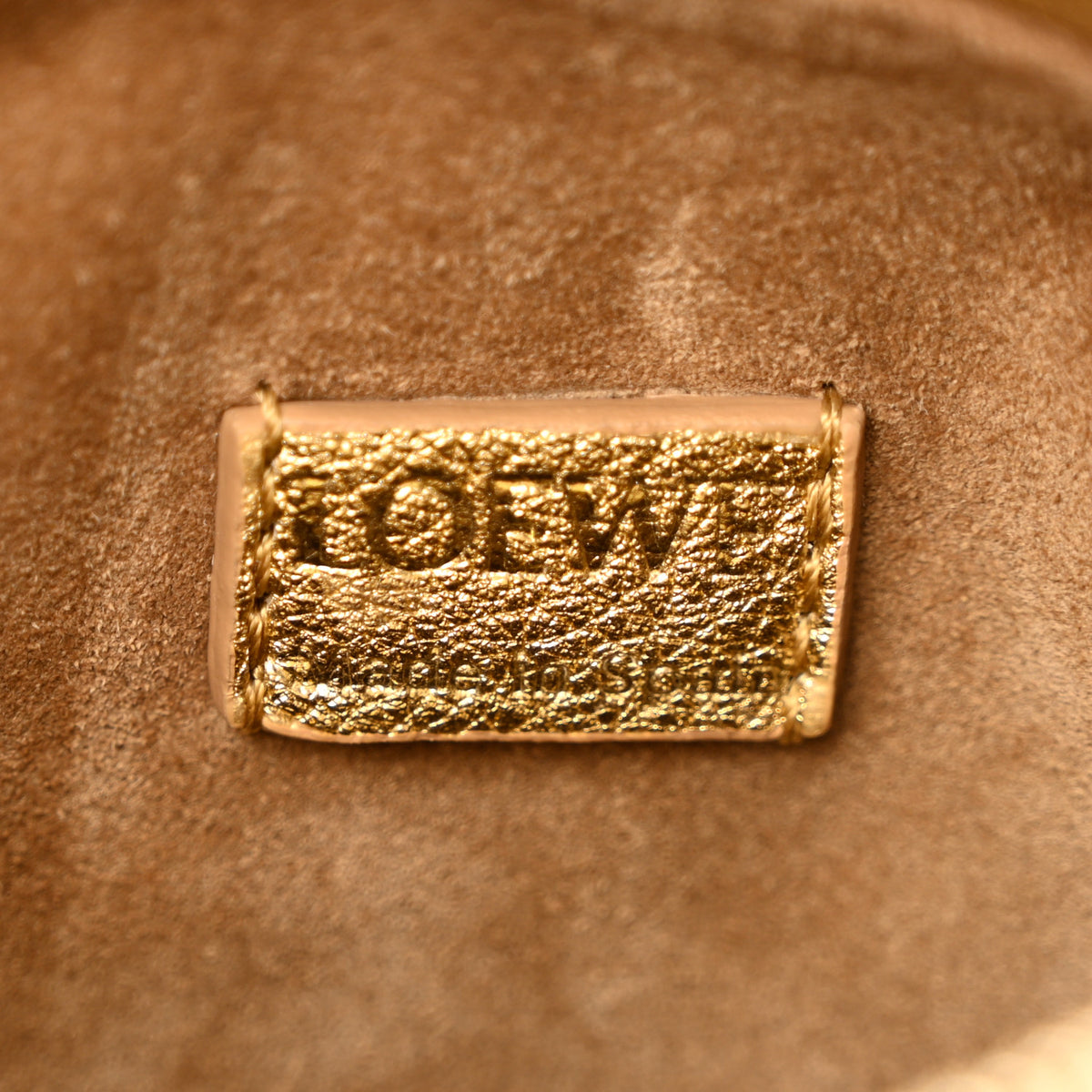 Loewe Laminated Lambskin Mini Puzzle Edge Bag Gold 6 of 10