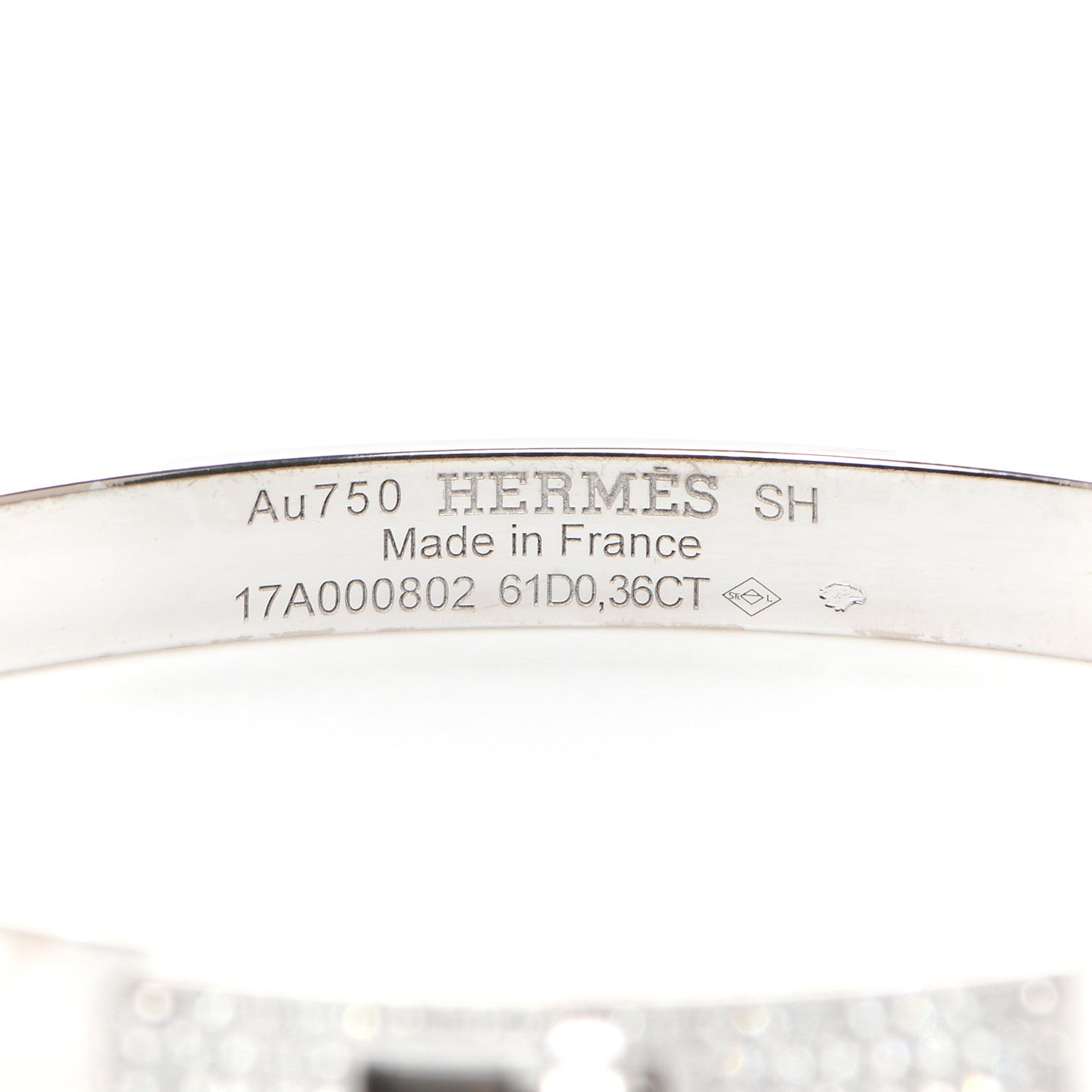 18K White Gold Diamond PM Kelly Pave Bracelet SH