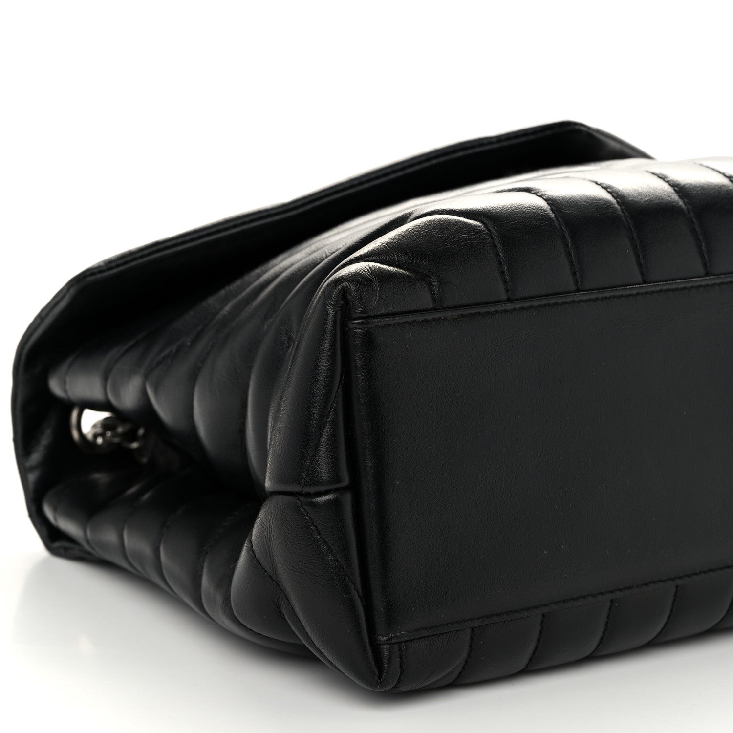 Saint Laurent Calfskin Y Quilted Monogram Medium Loulou Chain Satchel Black 8 of 10