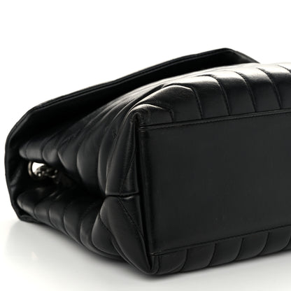 Saint Laurent Calfskin Y Quilted Monogram Medium Loulou Chain Satchel Black 8 of 10
