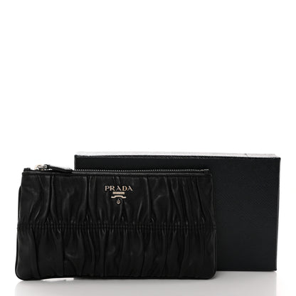 Prada Nappa Gaufre Small Zip Pouch Nero Black 9 of 9