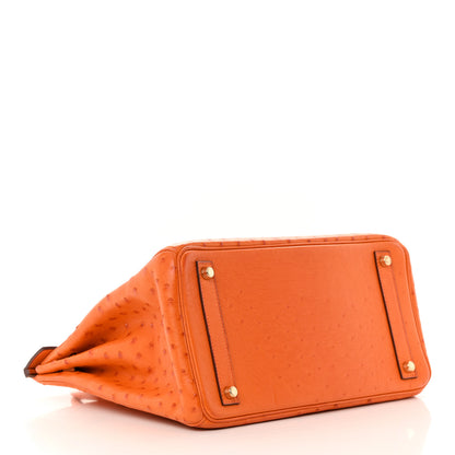Hermes Ostrich HAC Birkin 32 Orange 4 of 20