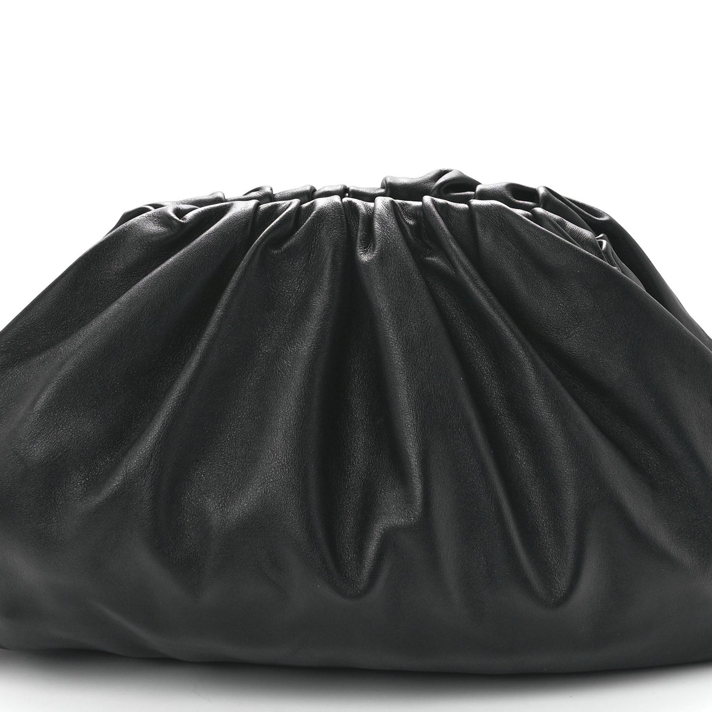Smooth Butter Calf The Pouch Oversized Clutch Black
