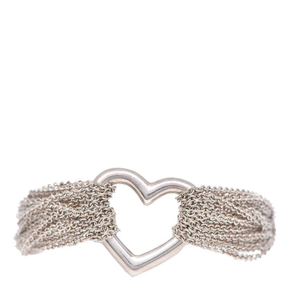 Tiffany Sterling Silver Heart Mesh Bracelet 1 of 6
