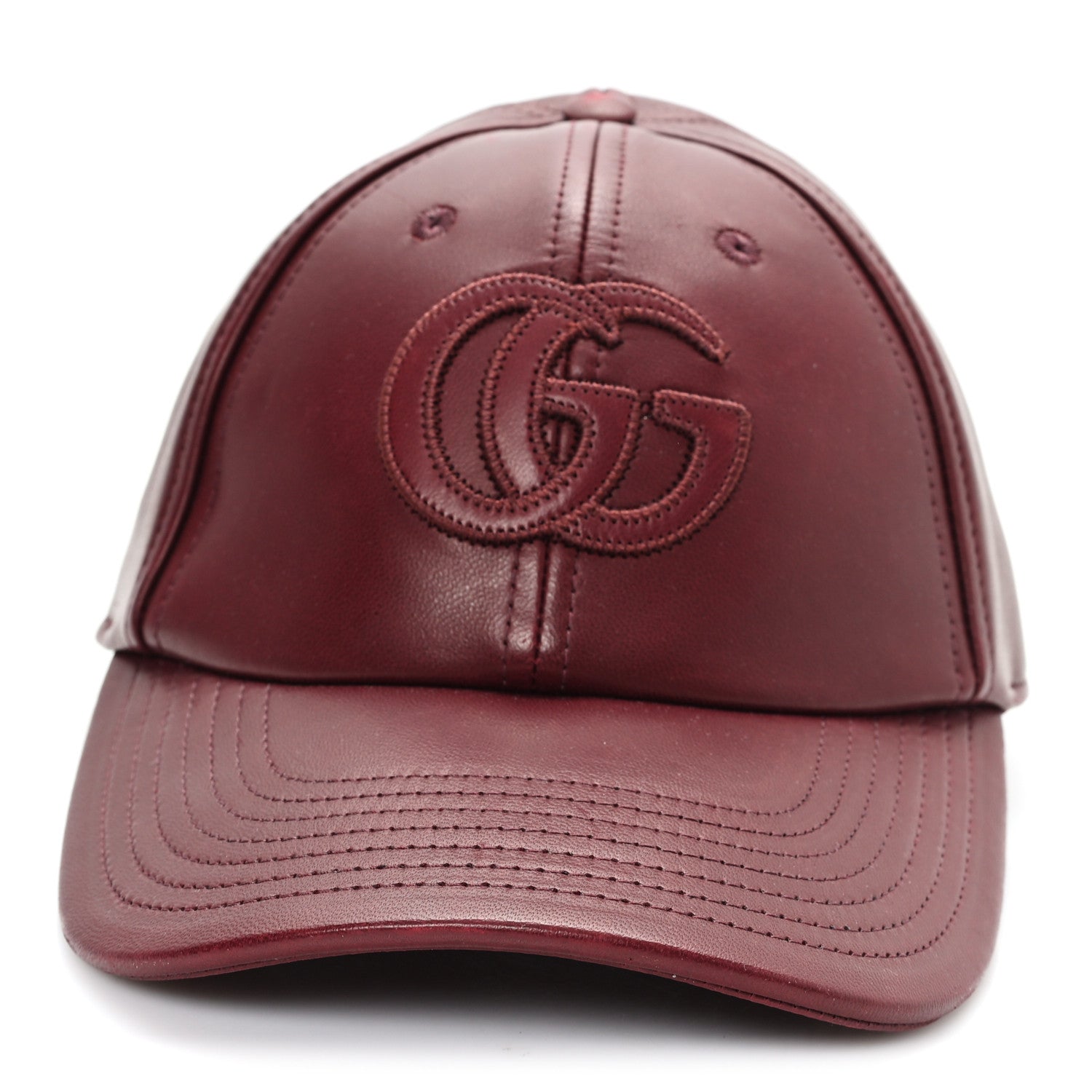 Gucci Nappa GG Baseball Hat M Burgundy 3 of 11
