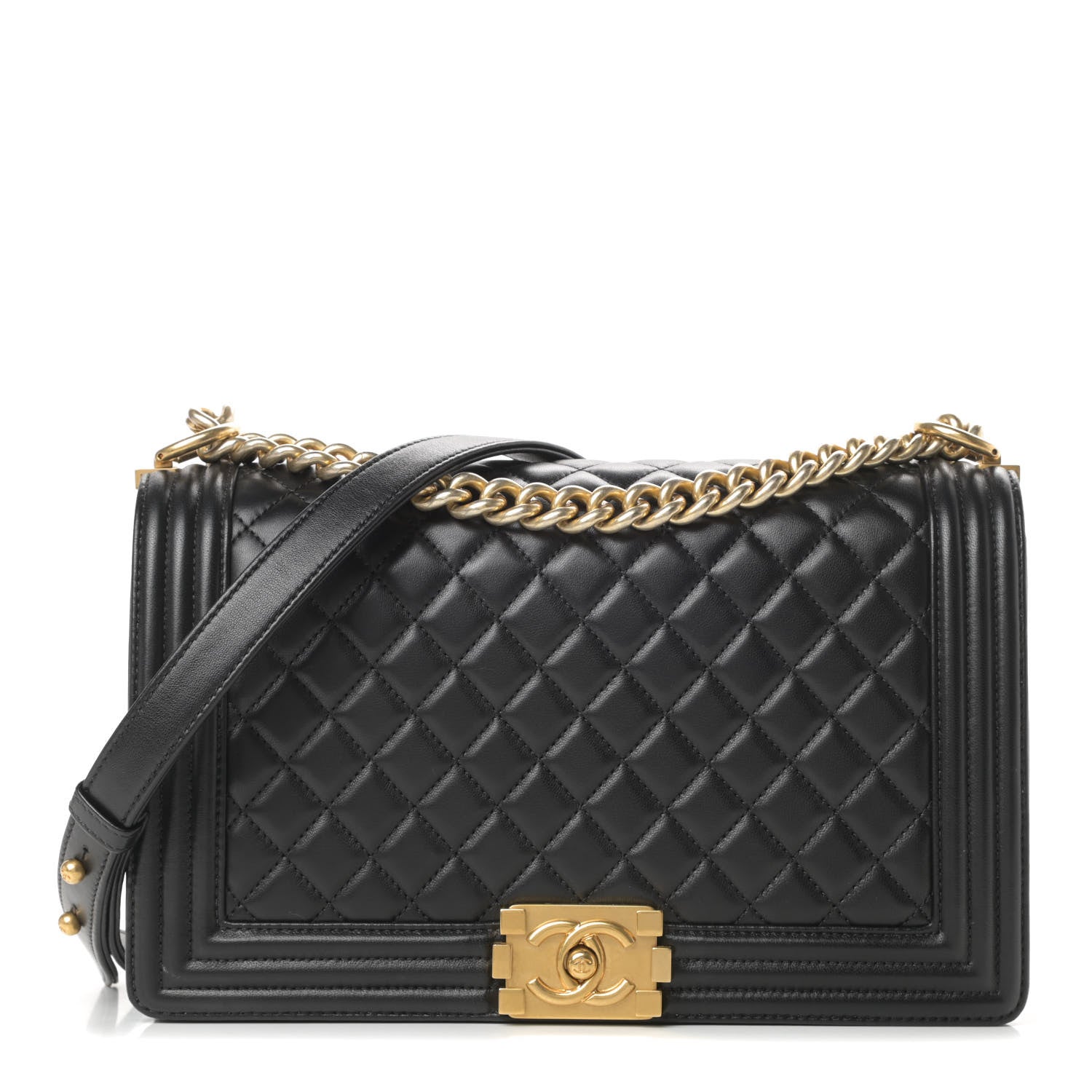 Chanel Lambskin Quilted New Medium Boy Flap Black 1 of 15