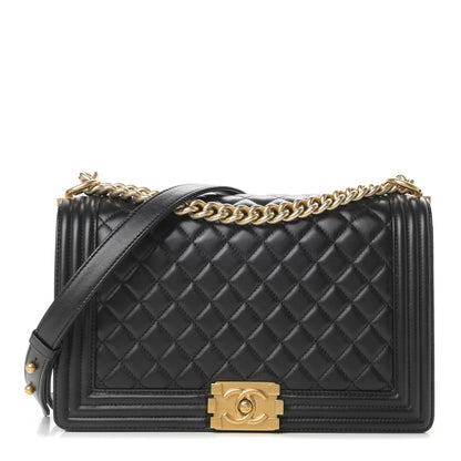 Chanel Lambskin Quilted New Medium Boy Flap Black 1 of 15