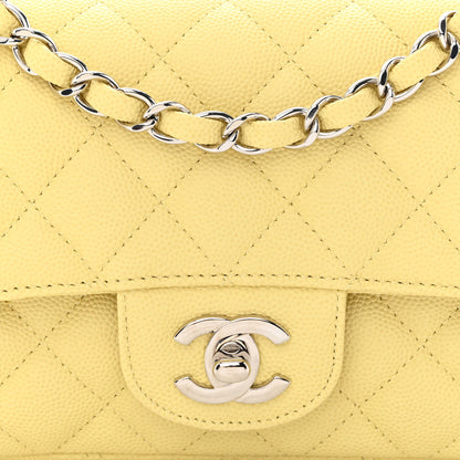 Chanel Caviar Quilted Mini Rectangular Flap Light Yellow 8 of 11