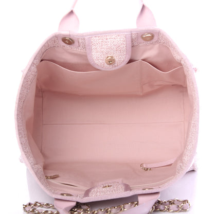 Chanel Straw Lurex Large Deauville Tote Pink 5 of 10