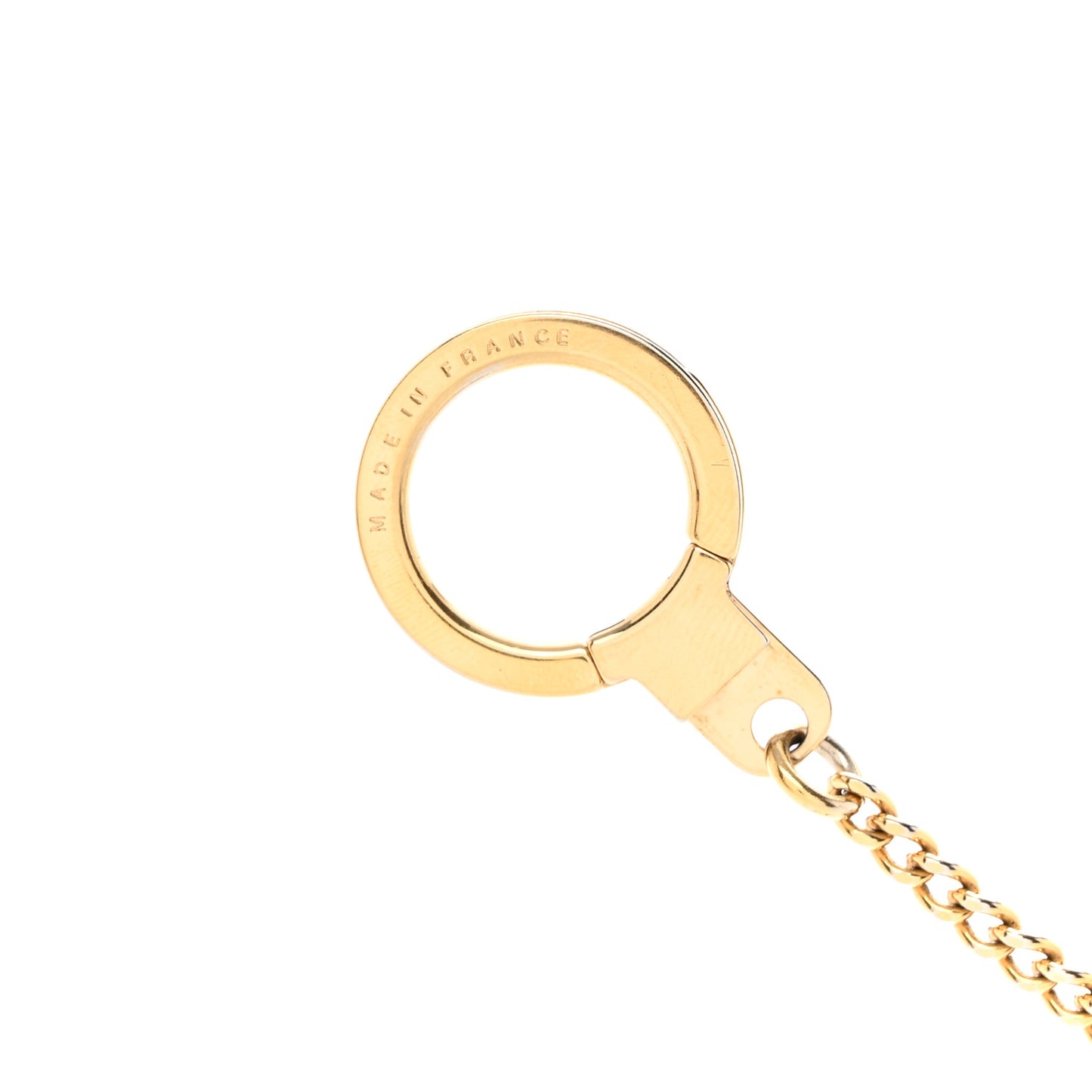 Metal Pochette Extender Key Ring Chain Gold