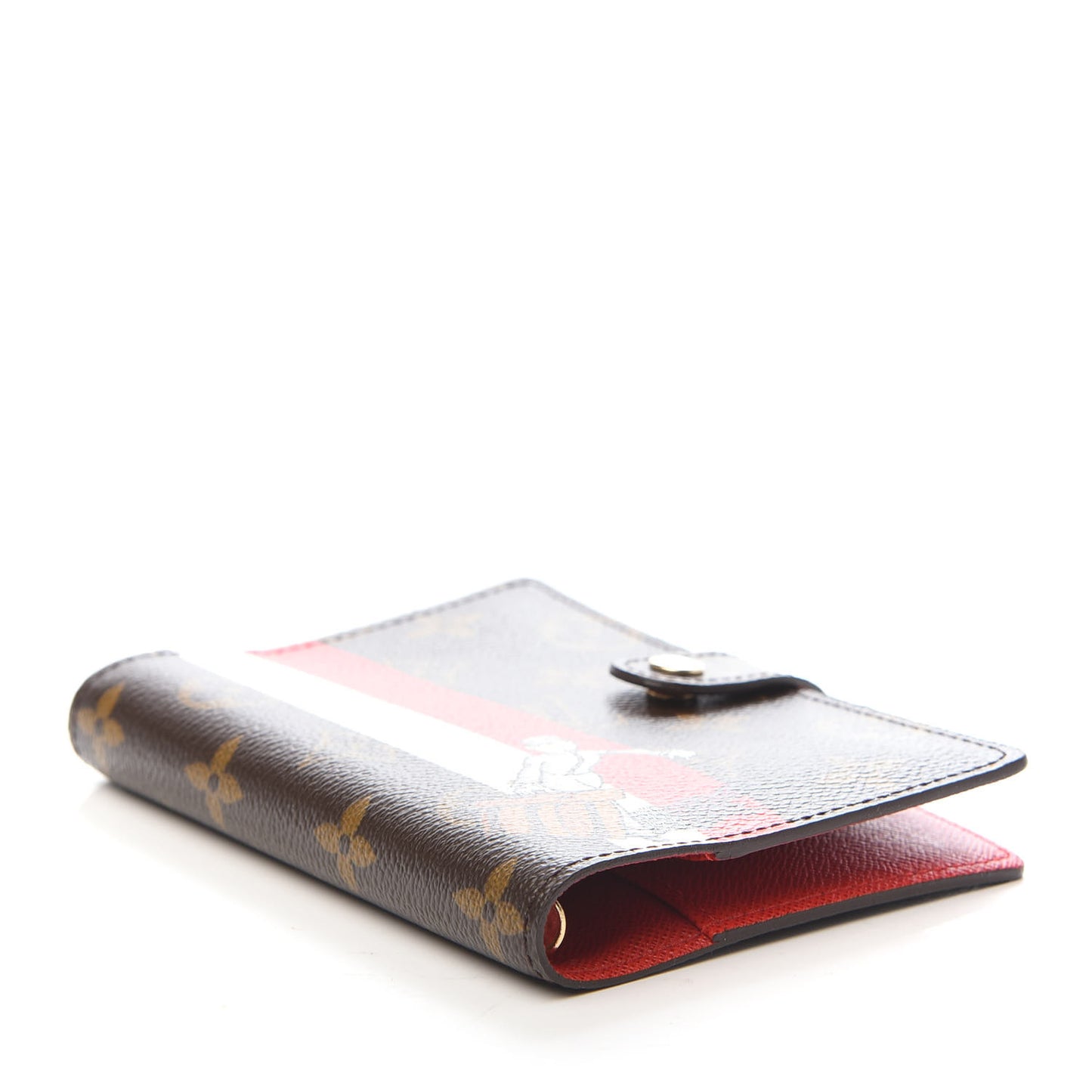 Monogram Groom Small Ring Agenda Cover Red