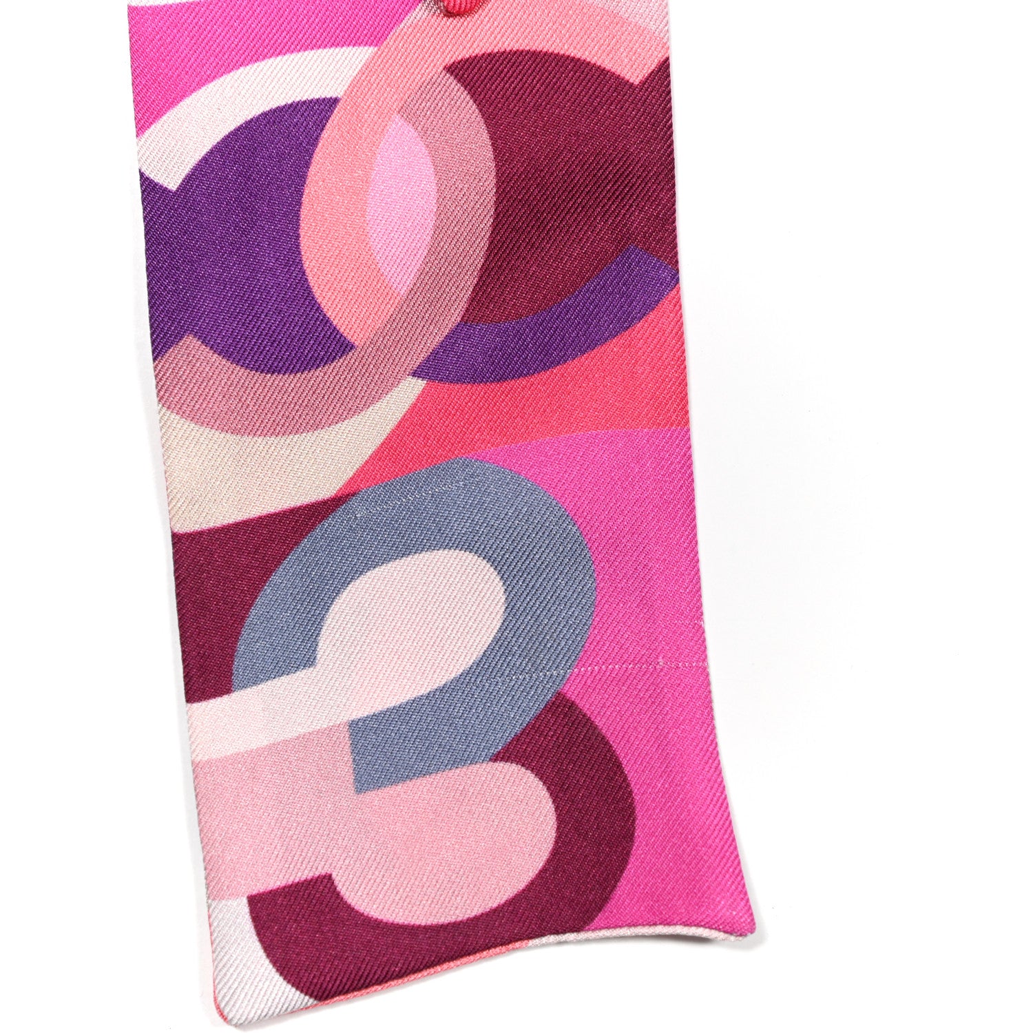 Chanel Silk CC Slim Bandeau Pink Purple Beige 5 of 7