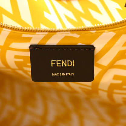 Fendi X SARAH COLEMAN Glazed Canvas Vitello King FF Vertigo Shopping Tote Bag Mimosa White 6 of 10