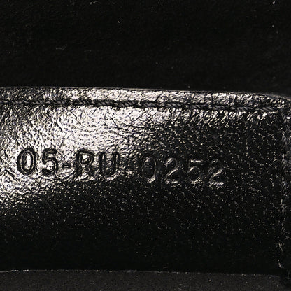 Christian Dior Shiny Crinkled Calfskin Studded Saddle Bag Black 7 of 10